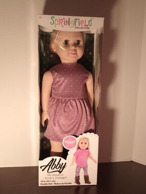 Abby Posable Doll in Purple Dress - Kids Toy
